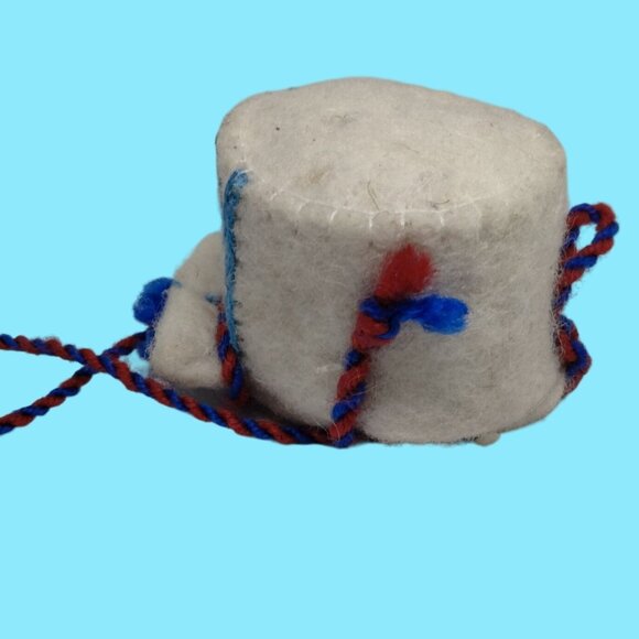 Bandleader Doll Hat Cap White Felt Miniature - Picture 2 of 8